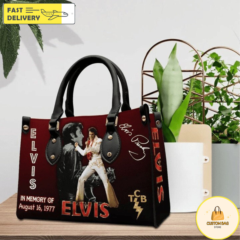 Elvis Presley Leather handBag, Leather Bag,Travel handbag.jpg