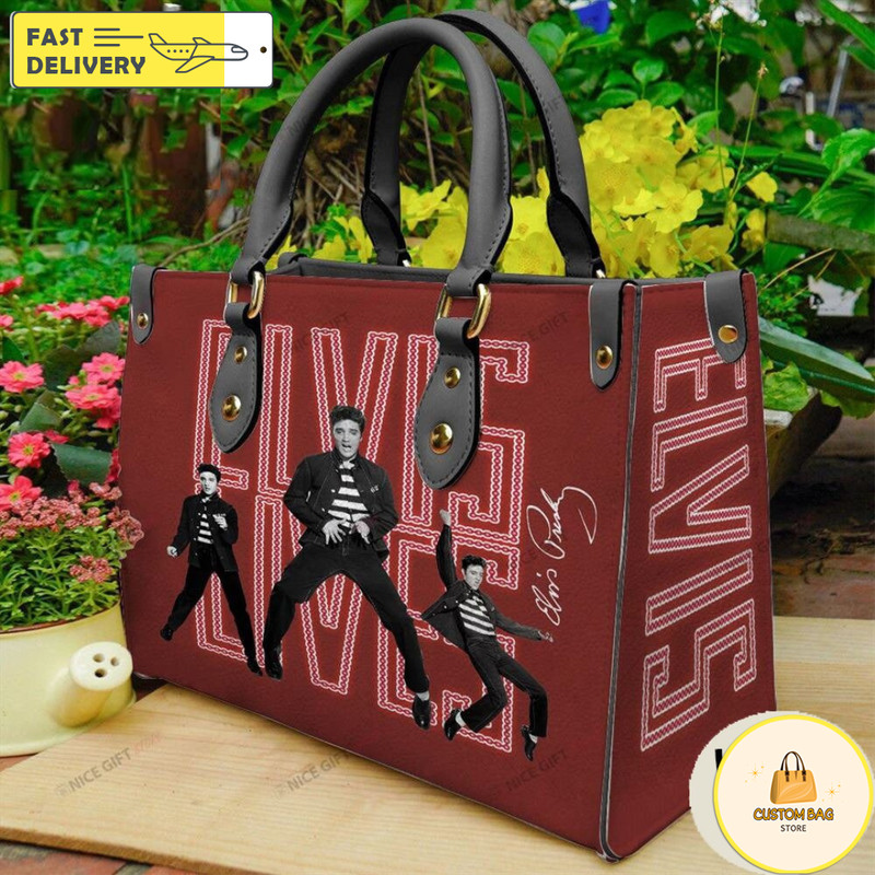 Elvis Presley Leather handBag,The King Of Rock Bag,Elvis Presley Fan Gift 5.jpg