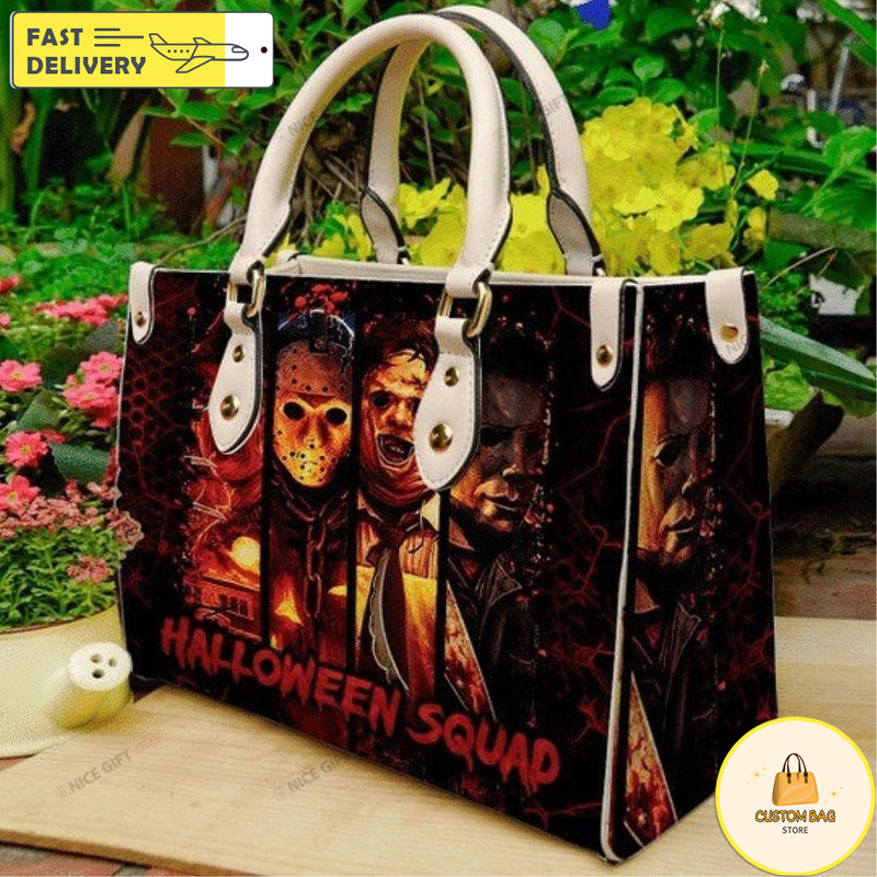 Horror Characters Halloween Leather Bag,Horror Handbag,Halloween Bags and Purses 1.jpg
