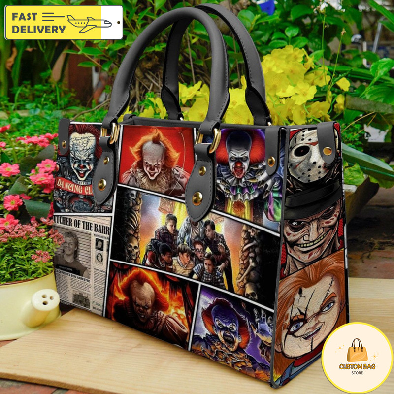 Horror Characters Halloween Women Leather Bag, Halloween Women Bags and Purses ,Halloween Women Bag.jpg