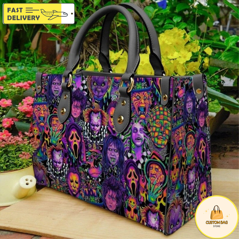 Horror Halloween Handbag,Horror Leather Bag,Witch Leather handbag.jpg