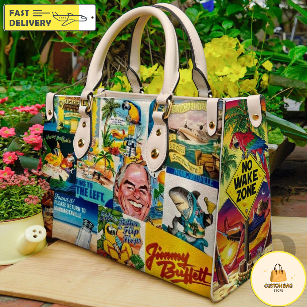 Jimmy buffett Leather Bags,Jimmy Buffett RIP Handbag,Margaritaville Women Bag 1.jpg