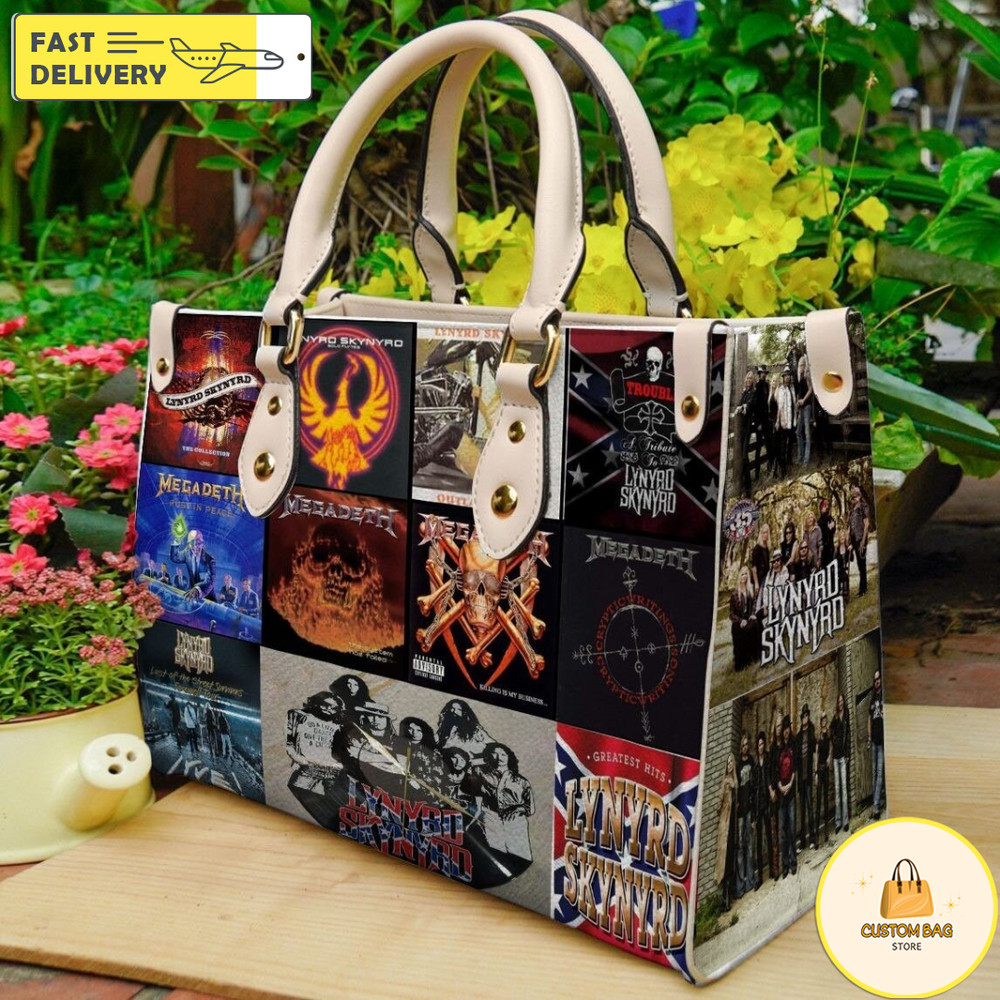 Lynyrd Skynyrd Lover Leather Handbag,PLynyrd Music Bag,P!Lynyrd Skynyrd Fan Gift.jpg