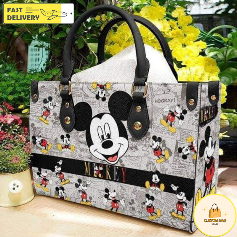 Mickey Handbag, Disney Leather Handbag, Custom Mickey Women Leather Bag 7.jpg