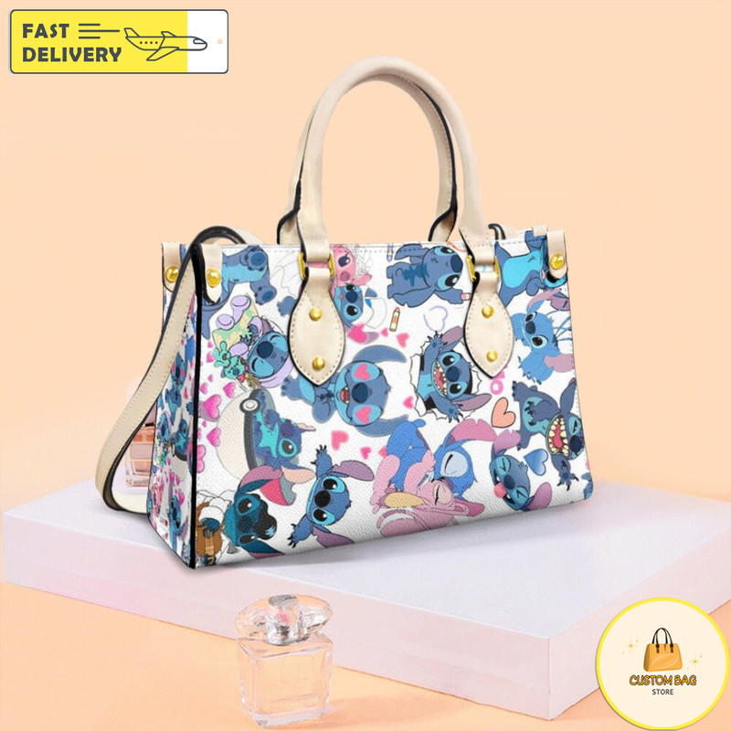 Personalized Cute Stitch Collections Handbag, Anniversary Stitch Handbag, Disney Leatherr Handbag.jpg