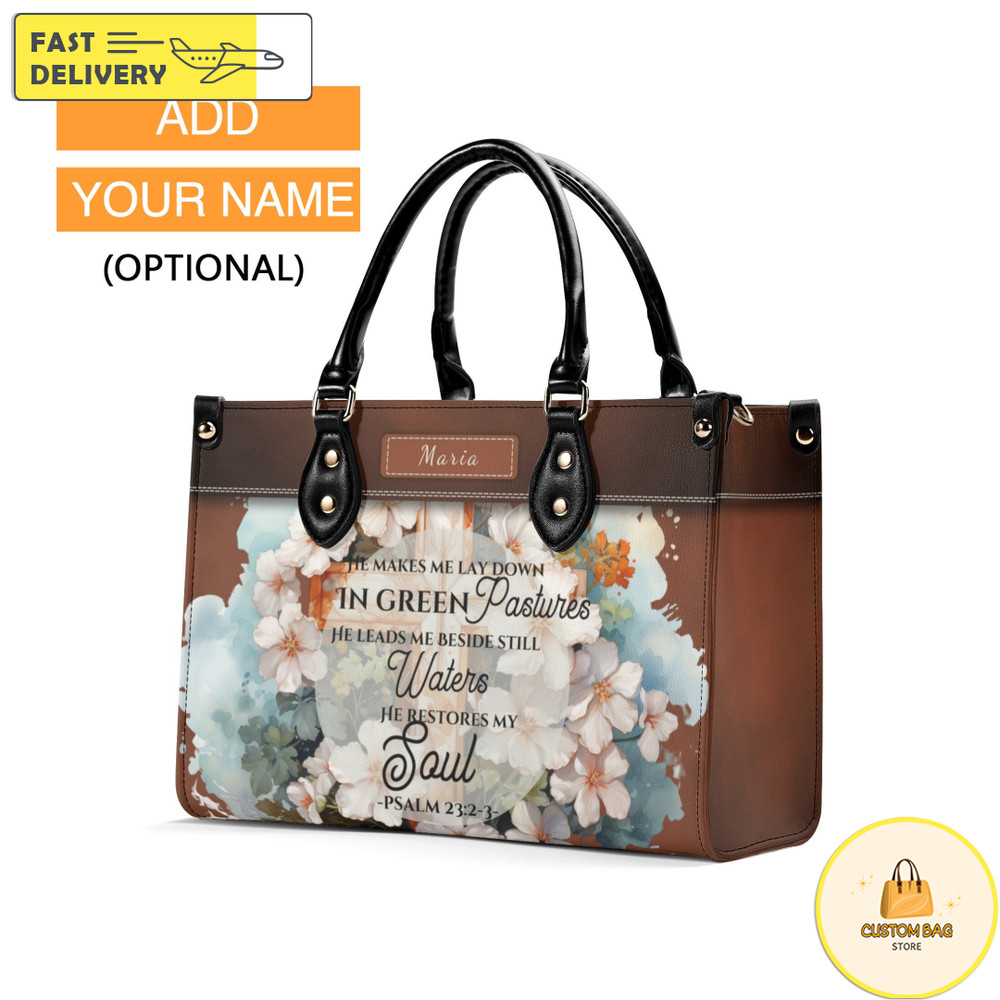 Personalized Leather Bag Custom Name Handbag, Christian Bag Bible Verses Bag Gifts for Women Mom Chr 11.jpg
