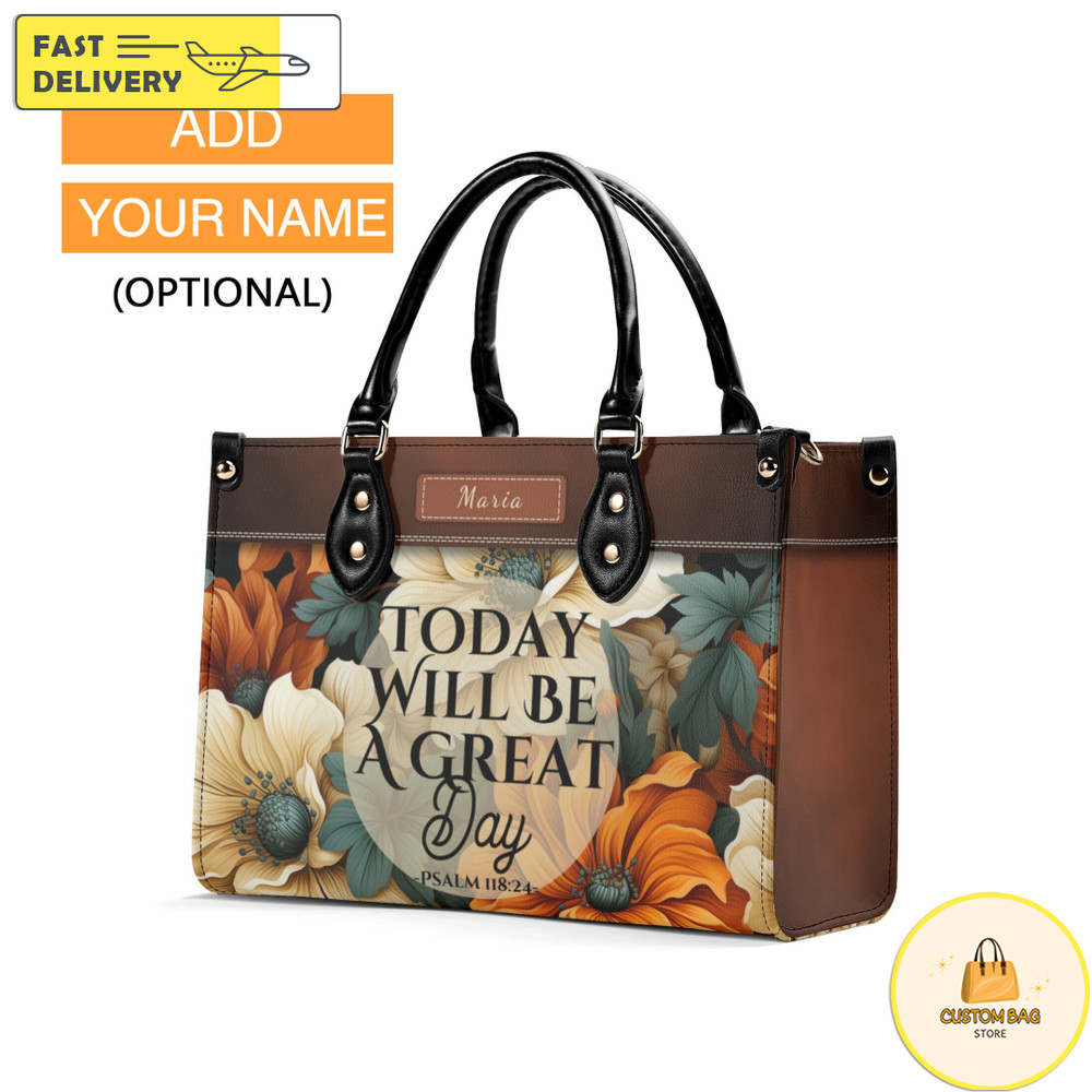 Personalized Leather Bag Custom Name Handbag, Christian Bag Bible Verses Bag Gifts for Women Mom Chr 36.jpg