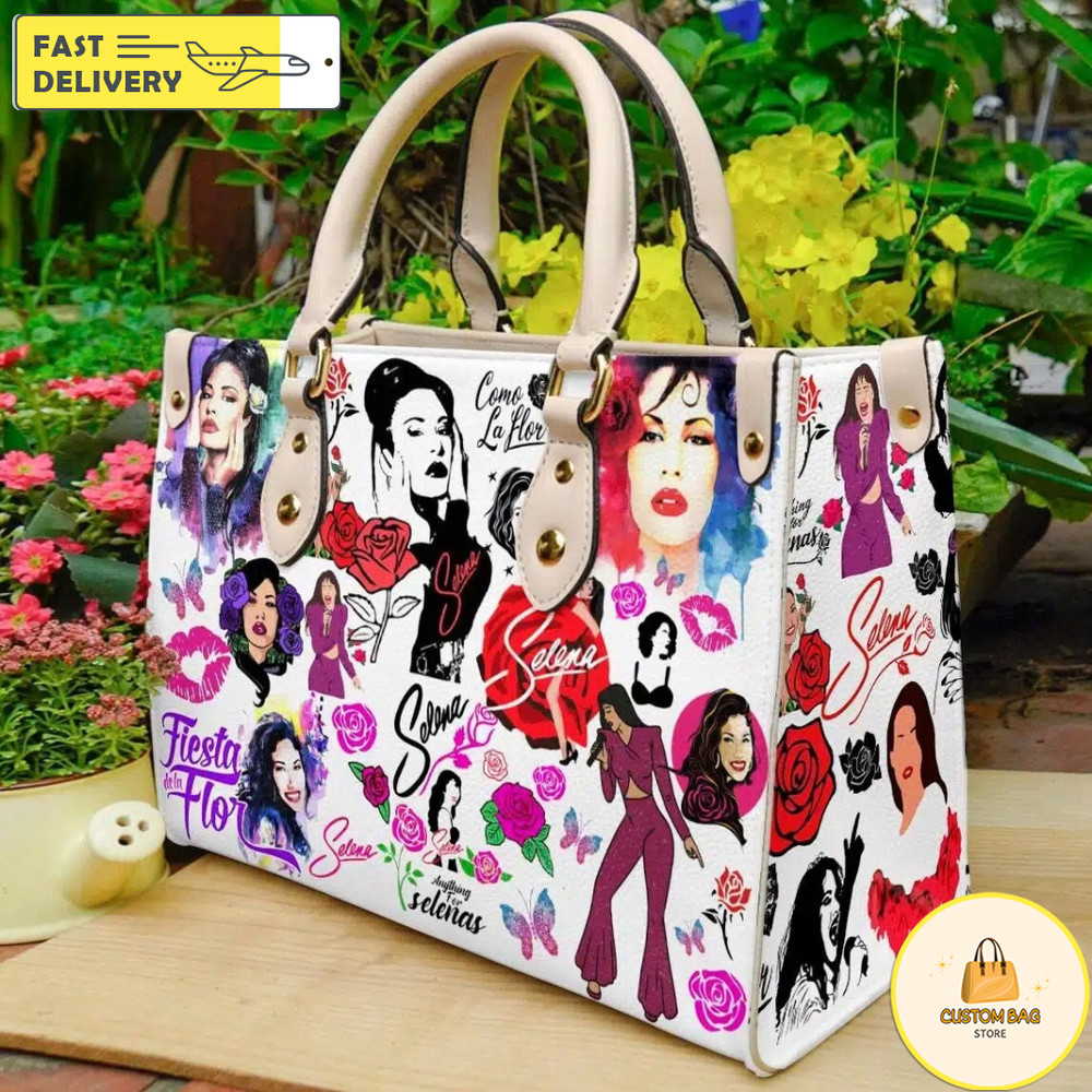 Selena Quintanilla Leather HandBag,Selena Quintanilla Como La Flor Leather Bag, Queen of Tejano Shoulder Bag.jpg