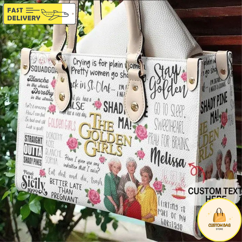 The Golden Girls Leather Handbag, TV Show Movie Handbag Wallet Travel Luggage Bag, Personalized Women Handbag 1.jpg