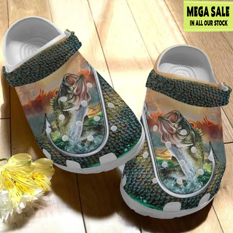 Amazing Bass Fishing Clog Slippers - T-shirts Low Price.jpg