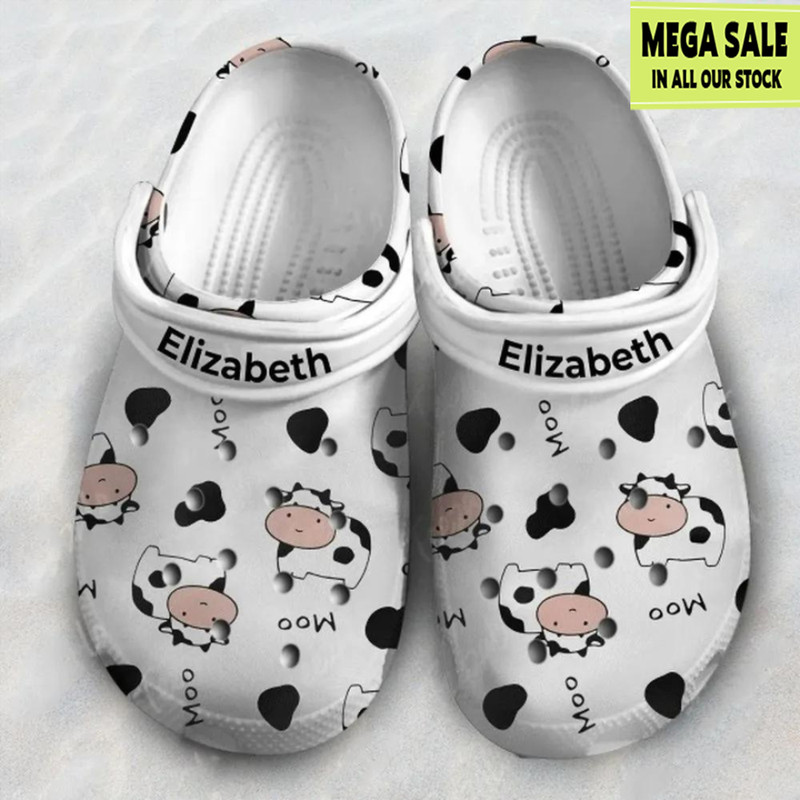 Baby Dairy Cow Moo Print Crocs Clog - T-shirts Low Price.jpg