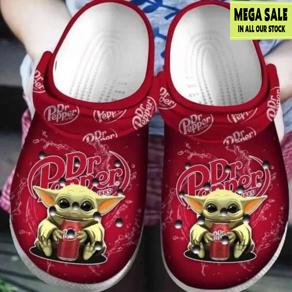 Baby Yoda Hug Dr Pepper Comfortable Crocs Clog Slippers - T-shirts Low Price.jpg