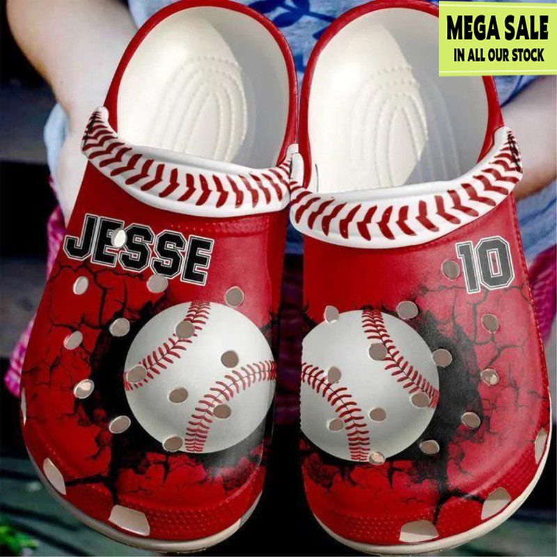 Baseball Personalized Crack Wall Crocs Crocband Clog - T-shirts Low Price.jpg