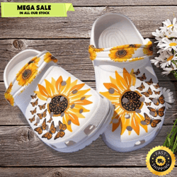 be kind sunflower butterfly shoes clogs crocs