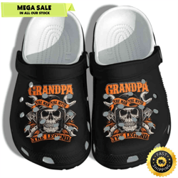 biker tattoo skull grandpa the man the myth crocs crocband clogs