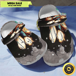 black mother and daughter painting girl dark skin girl happy mothers day crocs clog shoes