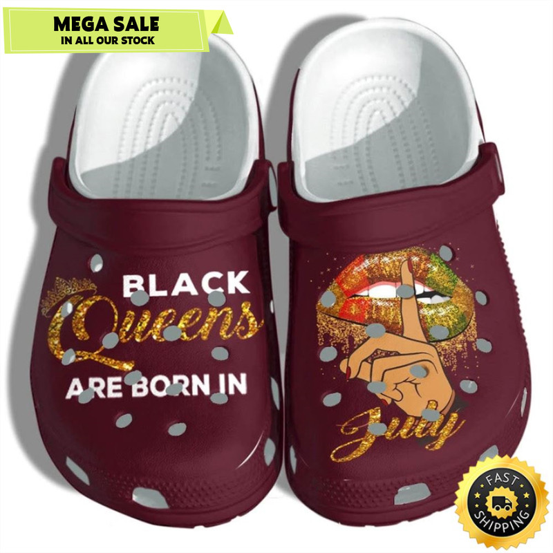Black Queen July Birthday Crocs Shoes Clogs Merch Gifts.jpg