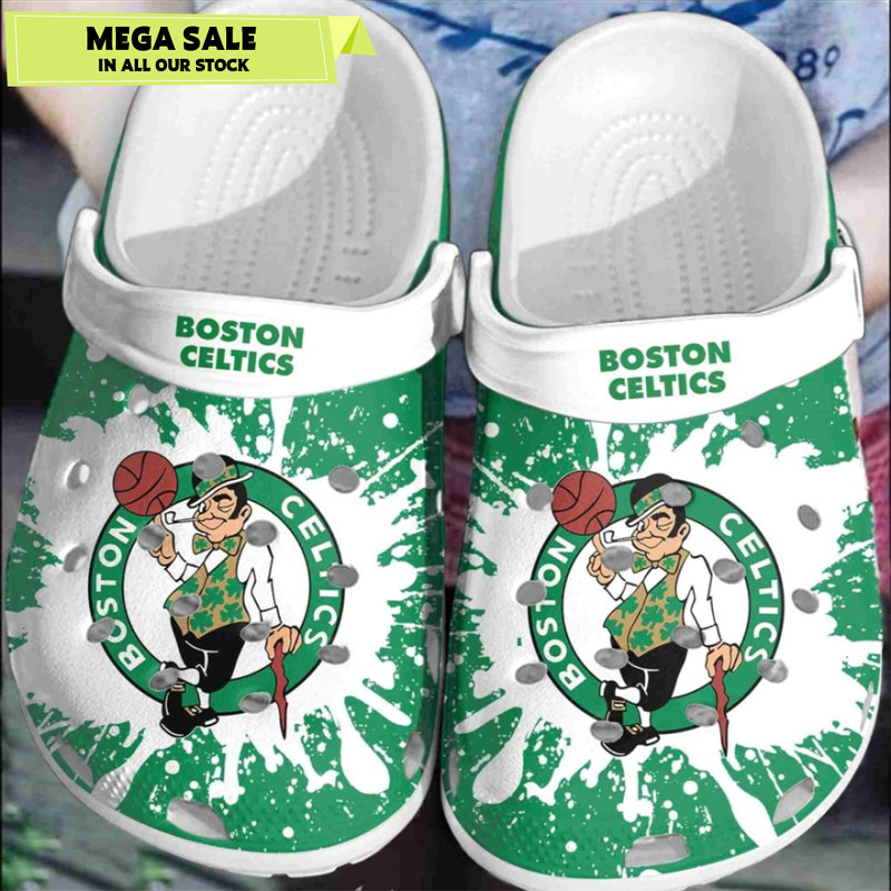 Boston Celtics Basketball Club Crocs Clogs Comfortable Crocband Shoes For Men Women.jpg