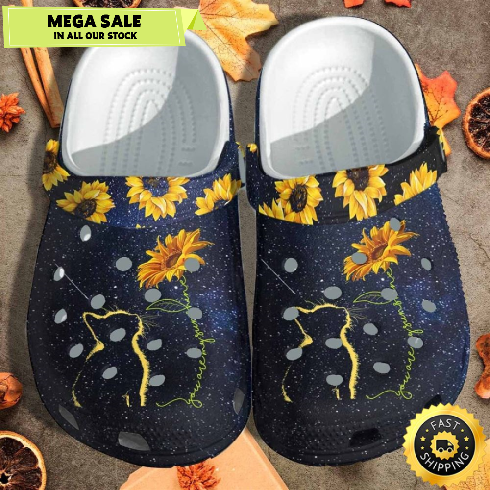 Cat Sunflower You Are My Sunshine Crocs Clogs Gift.jpg