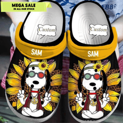 custom name snoopy funny crocband crocs