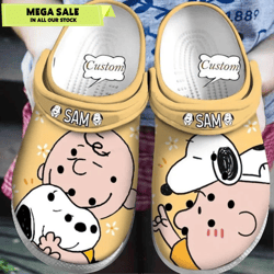 custom name snoopy movie crocband crocs