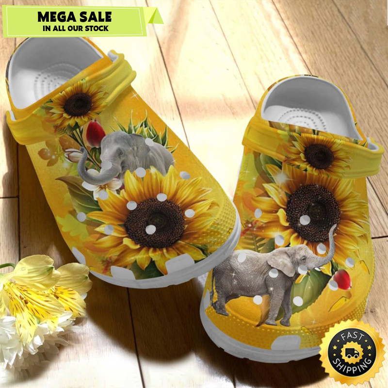 Little Elephant In Sunflower Elephant 3d Crocs Crocbland Clog Birthday Gift For Woman Grandma Mom Sister Friend Daughter.jpg