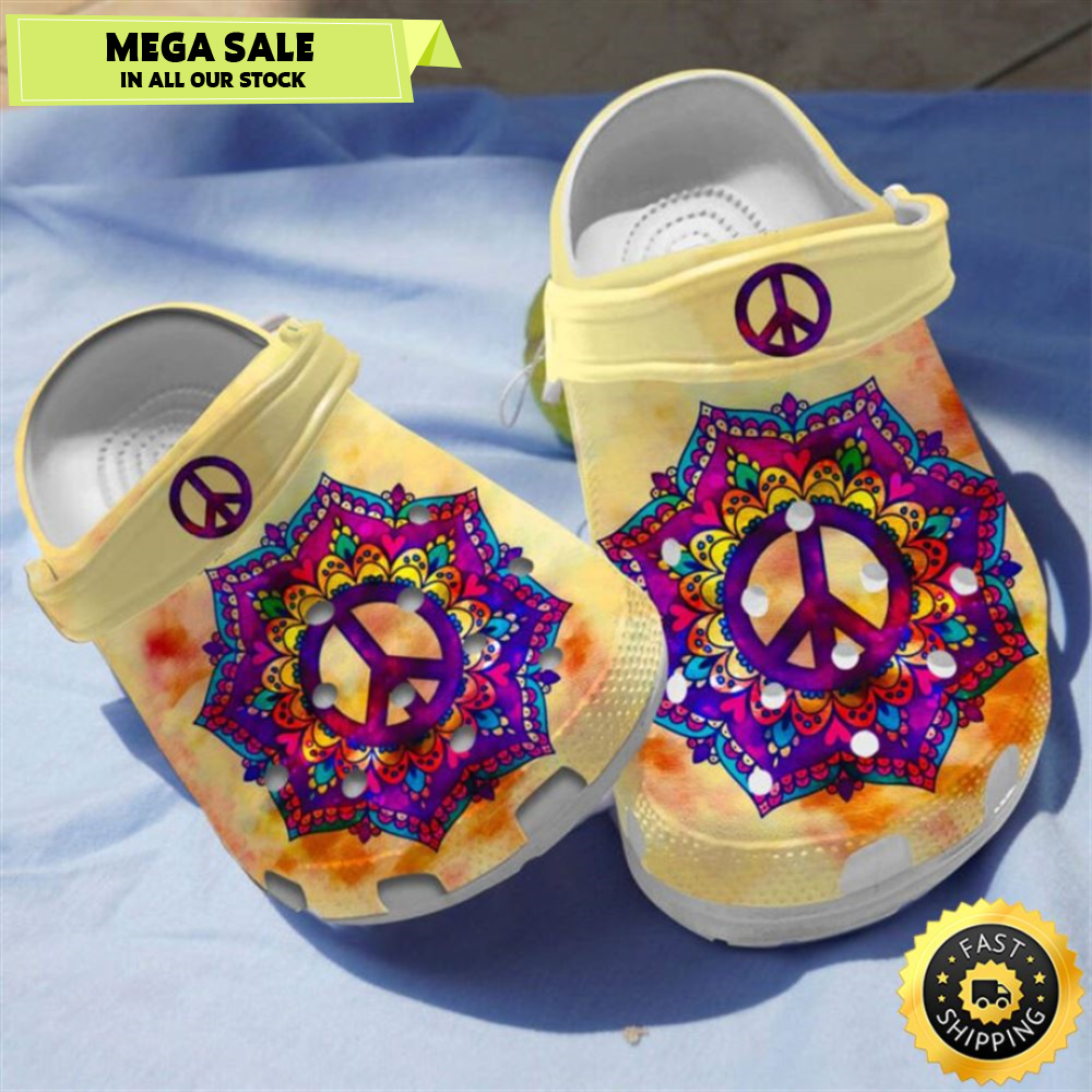 Mandala Peace Flower Clogs Shoes Gifts For Birthday Christmas Thanksgiving.jpg