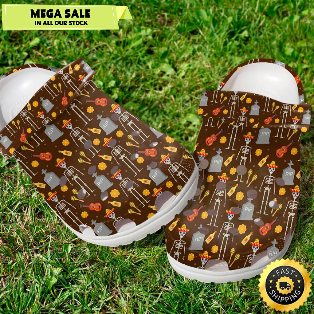 Mexico Seamless Icon Halloween Skull Crocs Shoes.jpg