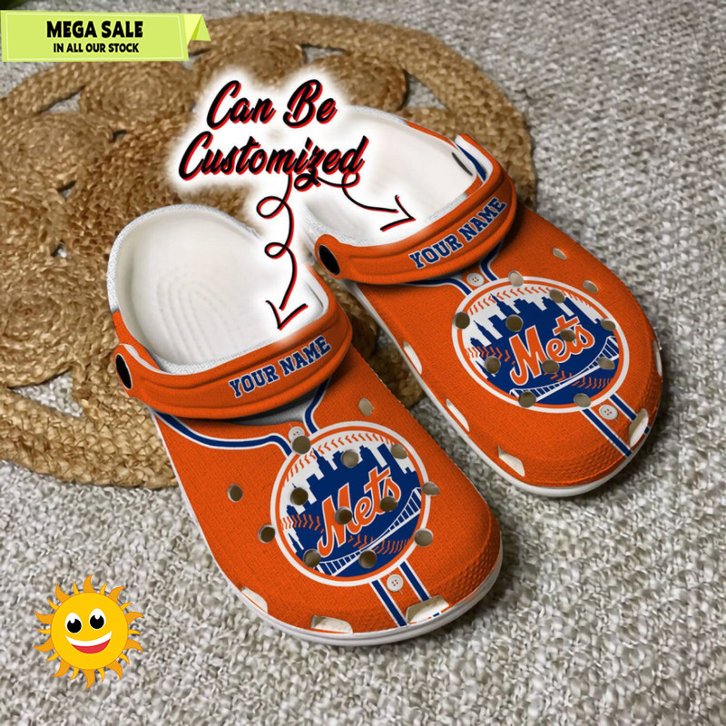 Baseball Crocs Personalized NY Mets Baseball Jersey Style Clog Shoes - 365crocs 1.jpg