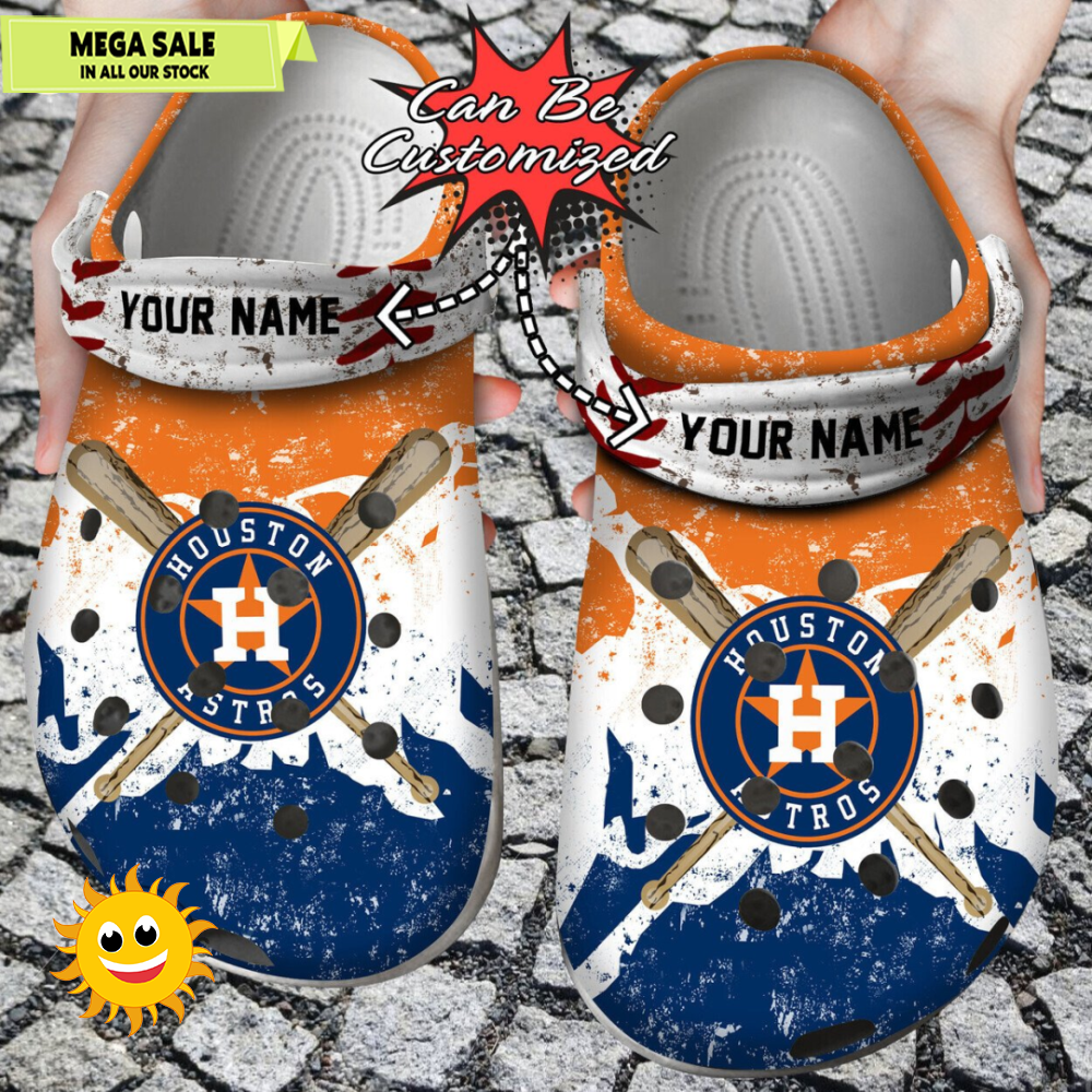 Baseball Houston Astros Personalized Watercolor New Clog Shoes - 365crocs 1.jpg