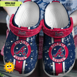 braves crocband crocs clog shoes custom name, custom crocs