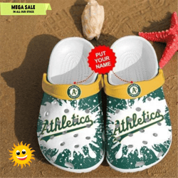 croc shoes, crocs shoes baseball oakland athleticsfor baseball fans men and women, custom crocs