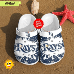 croc shoes, crocs shoes baseball t. bay rays for baseball fans men and women, gift birthday, custom crocs