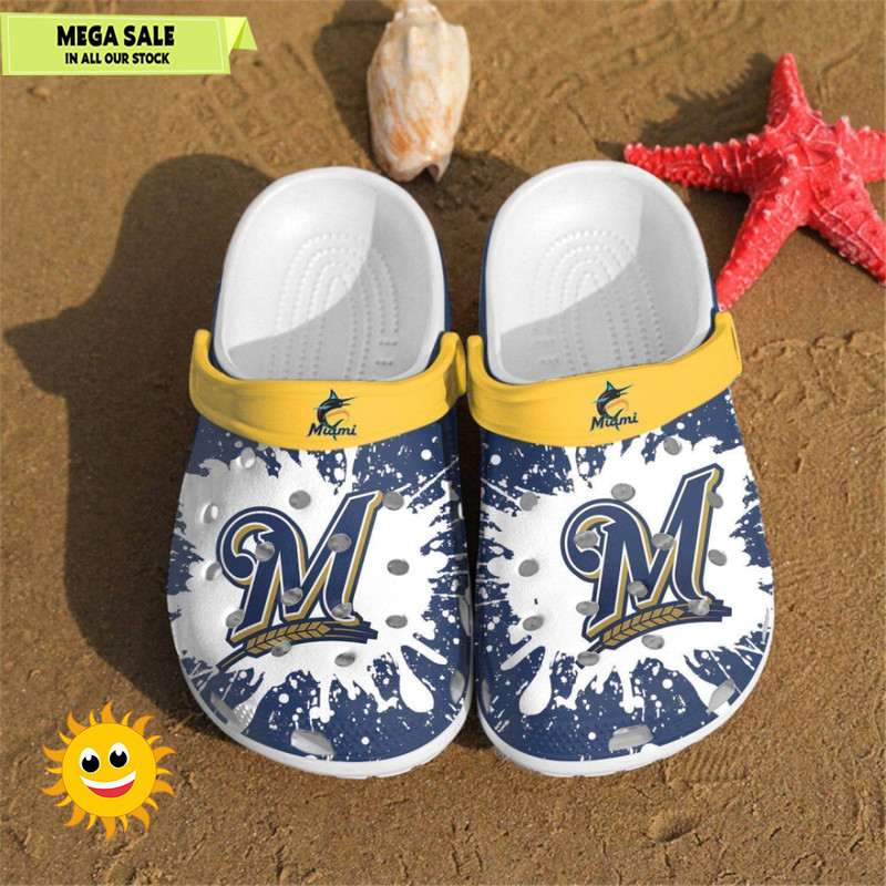 Milwaukee Brewers Mlb Paint Flakes Crocs Clog Shoescrocband Clogs Comfy Footwea - 365crocs 1.jpg