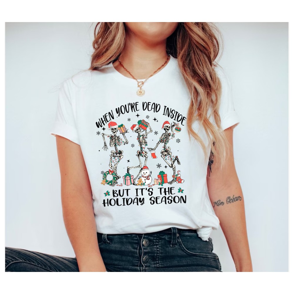 Christmas Skeleton Shirt, Retro Holiday Shirt, Dancing Skeletons Shirt, Christmas Shirt, Merry Shirt Christmas shirt 1.jpg