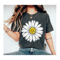 daisy shirt daisy womens shirt wildflower shirt boho shirt floral tshirt bohemian shirts gardening top wildflowers tee