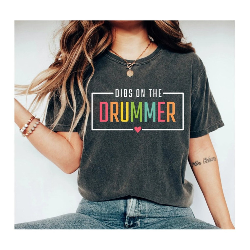 Drummer T-Shirt Drummer Gift Drumming Shirt Percussionist Musician Shirt Band Shirt Funny Wife Shirt Girlfriend Shirt Music Band Shirt Rock.jpg