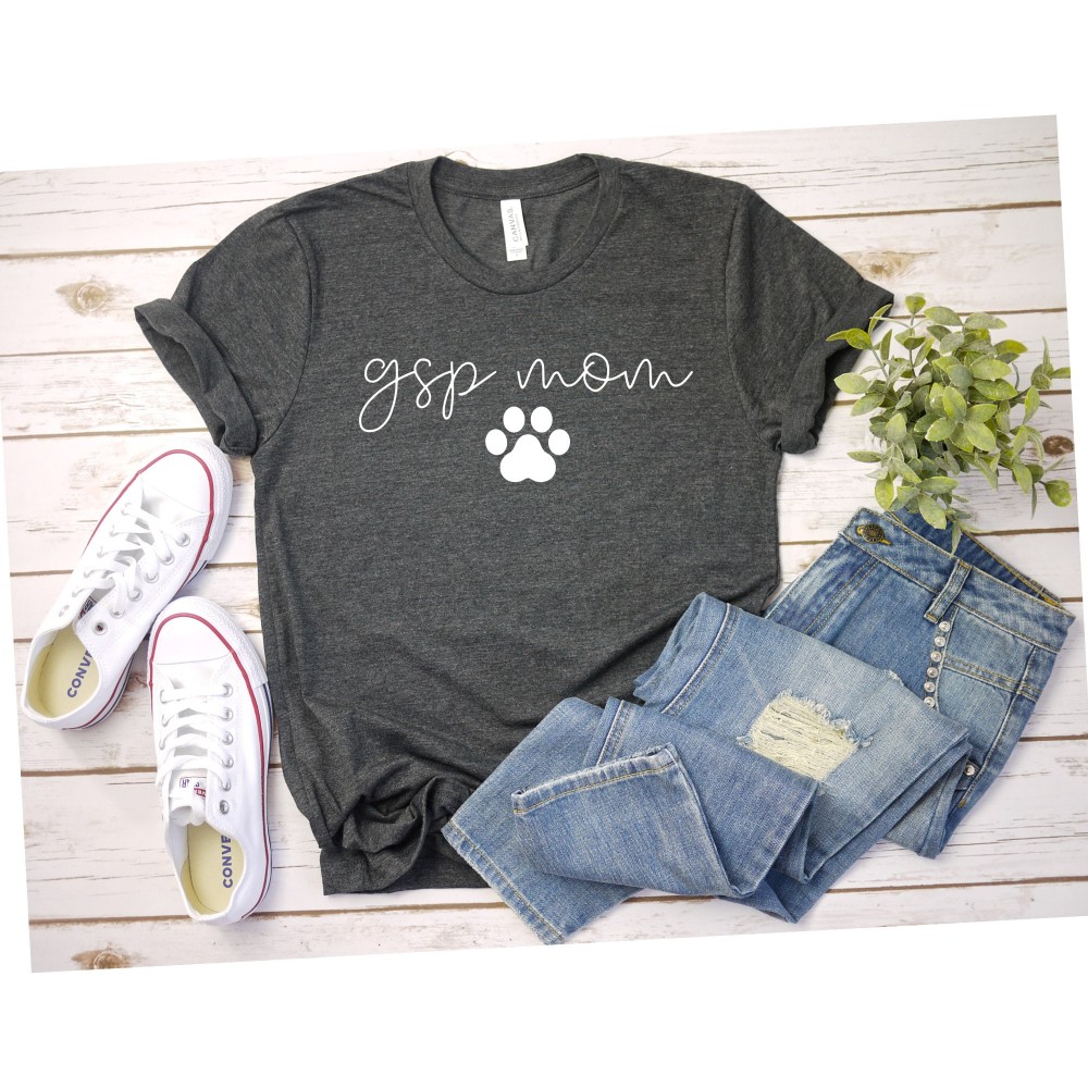 GSP Mom GSP Dad TEE dog dog Fun Work Tee dog Graphic Tee German Shorthaired Pointer Shirt Mom Gift.jpg