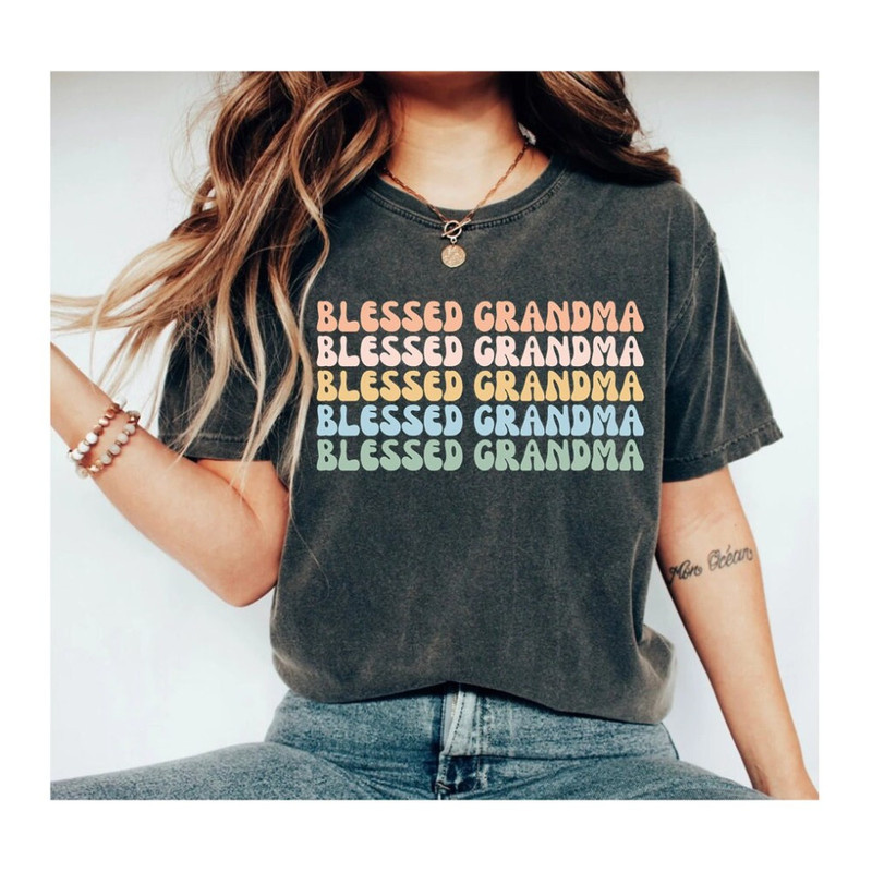 Blessed Grandma Shirt Grandma Shirt Grandma T-Shirt Thanksgiving Gift For Grandma Personalized Gift Grandma Gift 2.jpg