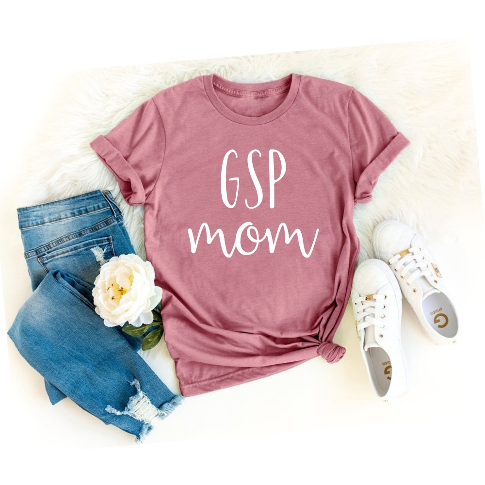 GSP Mom GSP Dad TEE dog dog Fun Work Tee dog Graphic Tee German Shorthaired Pointer Shirt Mom Gift 1.jpg