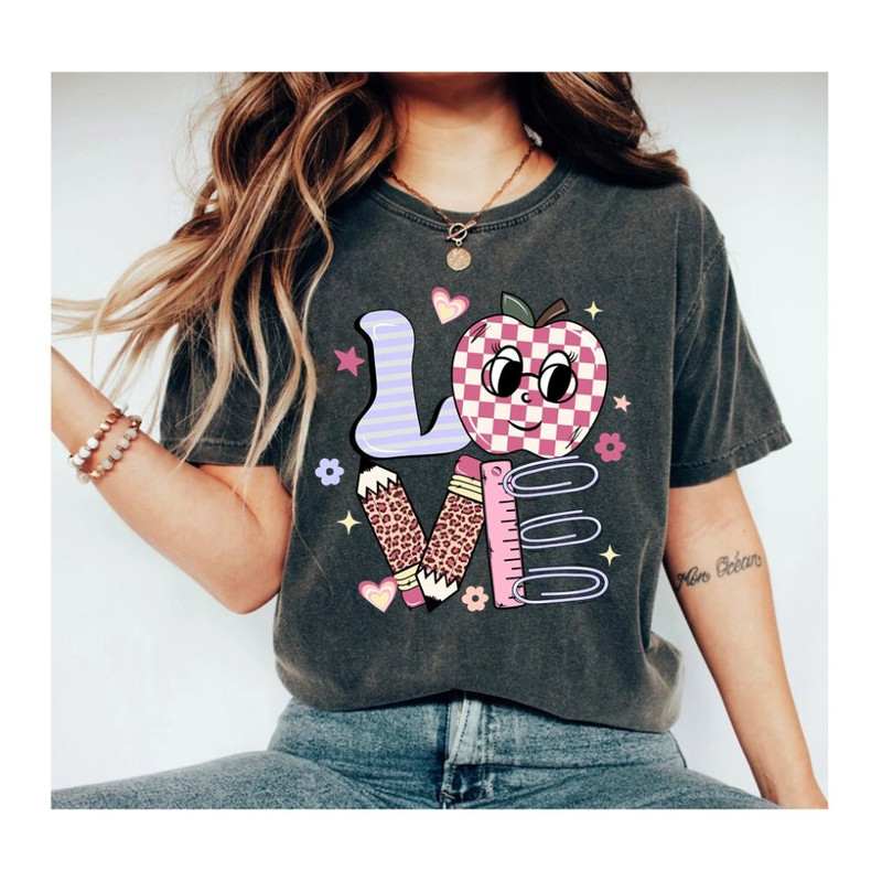 Love Teacher Shirt, Teacher T-shirt, Teacher Tees, Unisex Cute Teacher Shirts, Teacher Appreciation Gift.jpg