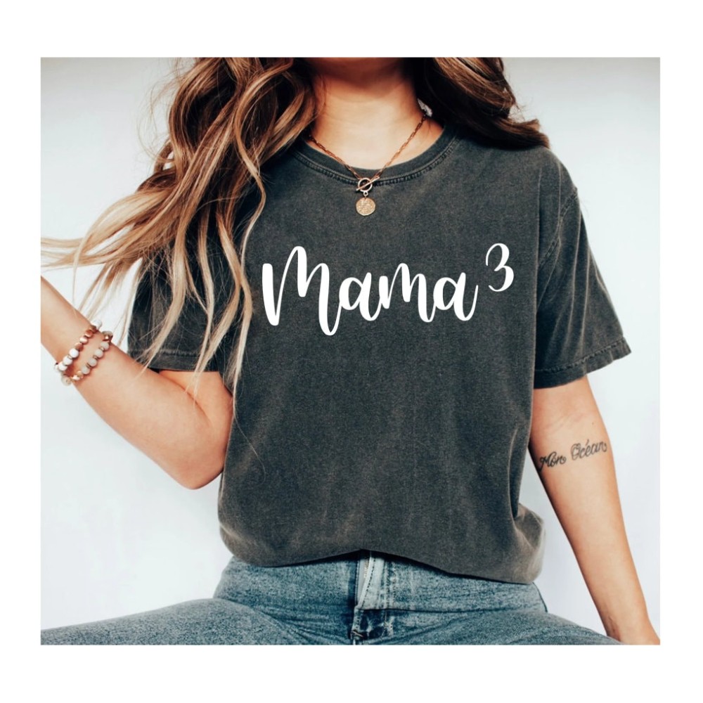 Mom Shirt Mom Gift Mama Pregnancy Announcement Shirt New Mom Gift Mama of three shirt Mama of 3 Mother's Day Gift Christmas gift.jpg