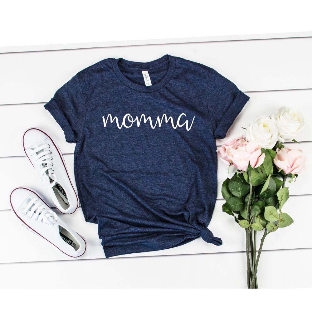 Momma Script Shirt Mom Shirt New Mom Shirt Pregnancy Reveal Shirt Gift For Mom Mommy Shirt Pregnant Expecting Shirt mom 1.jpg