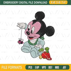 Mickey Mouse Baby Embroidery File Png