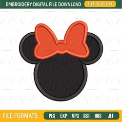 Minnie Mouse Head Logo Embroidery Png