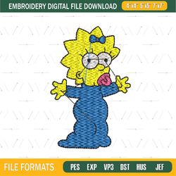 Baby Maggie The Simpson Embroidery Png