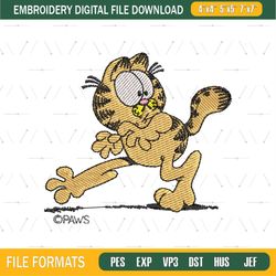 Garfield Sneaky Moves Embroidery Png
