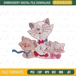 The Aristocats Family Embroidery Png
