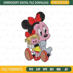 Baby Doll Minnie Mouse Embroidery