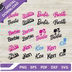 barbie ken logo svg bundle, barbie and ken svg, barbie logo svg, ken logo svg